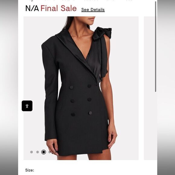 Jonathan Simkhai Asymmetric Double-breasted Blazer Dress In White - Picture 3 of 10